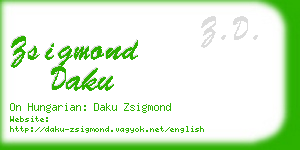 zsigmond daku business card